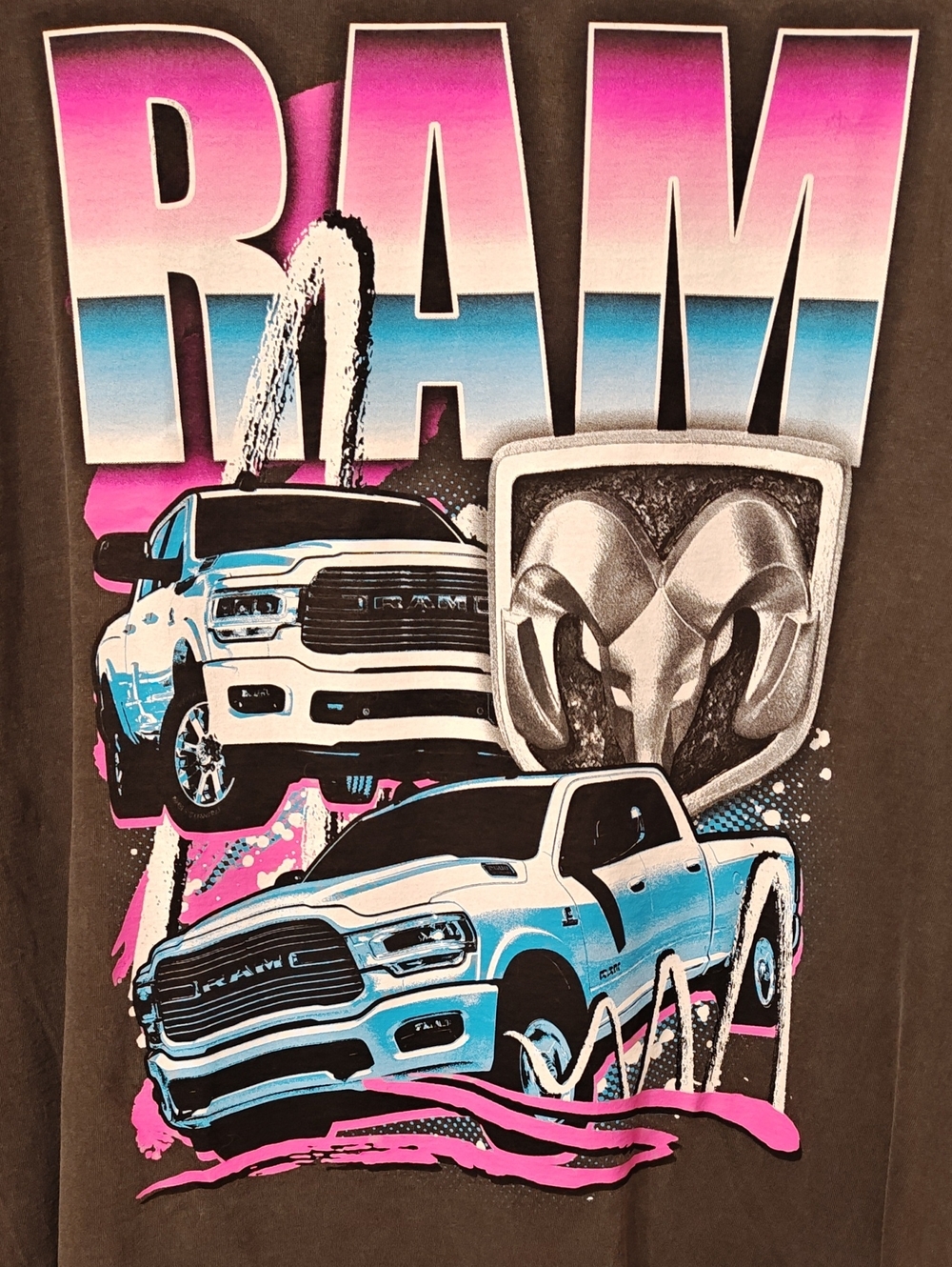 Graphic Kids Tee in Pink, Blue and White